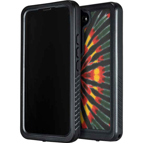 Liquid Blue Tie Dye - Rasta Galaxy S24 Waterproof Case